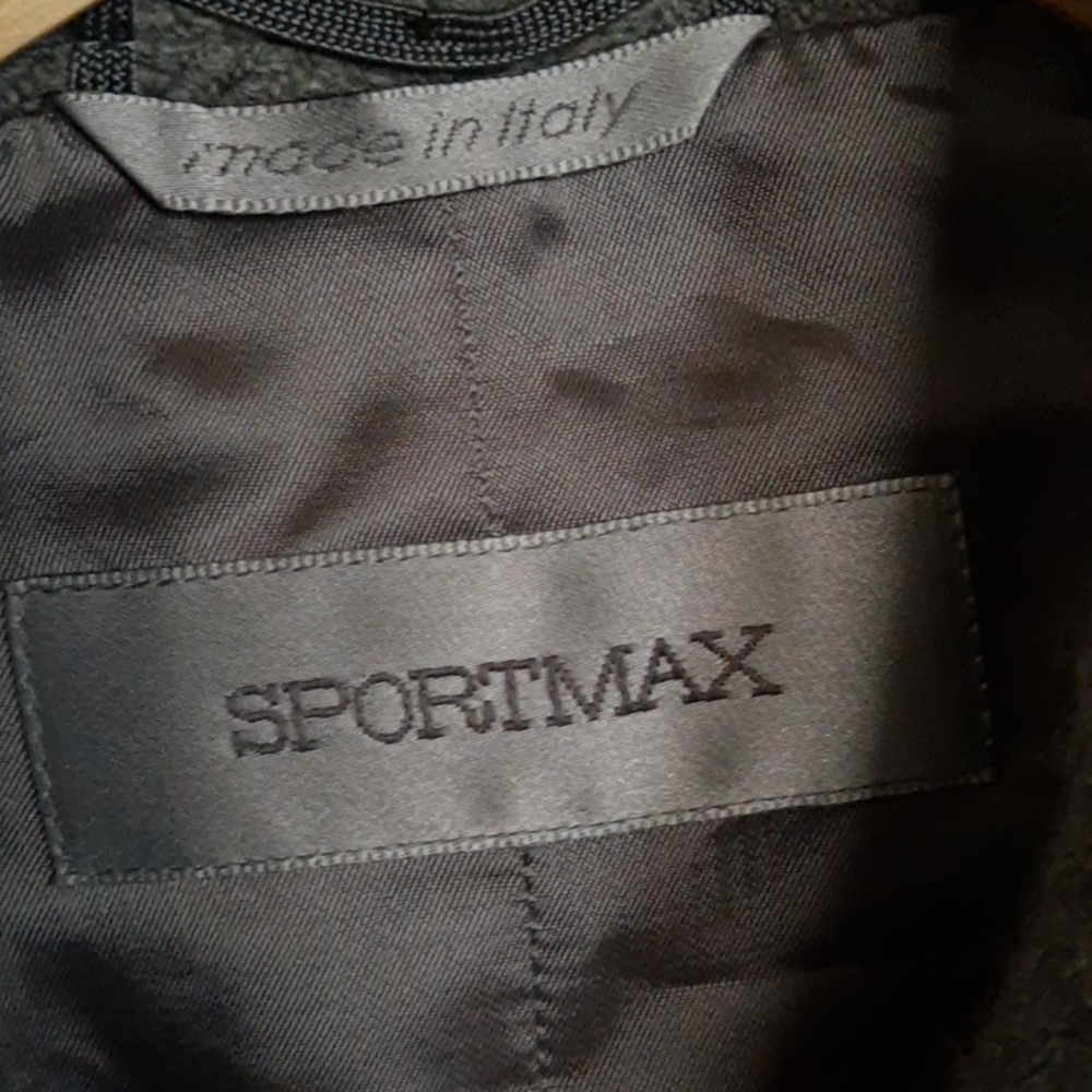 SPORTMAX Wool Alpaca Blend Trench Jacket Size 8/42 - Picture 3 of 16